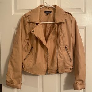 3 for $25 blush faux leather jacket